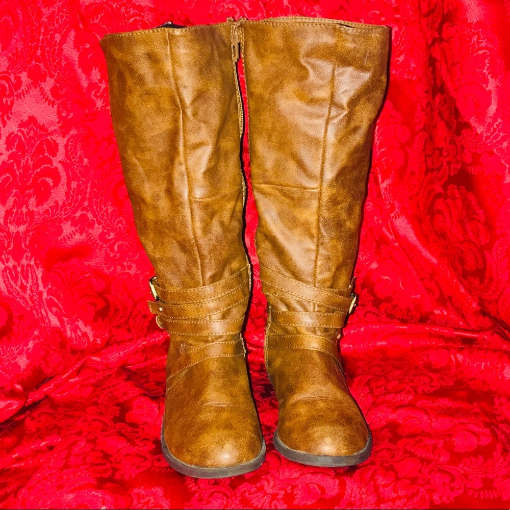 Brash wide calf knee high boots